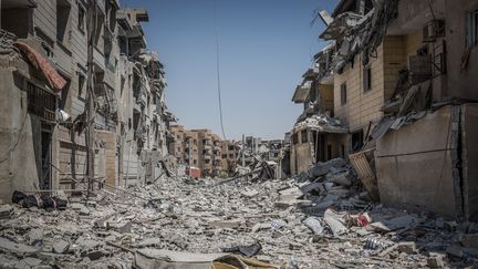 Les ruines d'Al Dariya en banlieue de Raqqa en Syrie, l'ancien fief du groupe État islamique. (MORUKC UMNABER / DPA)