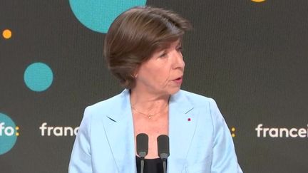 Catherine Colonna, ministre des Affaires étrangères, sur franceinfo le 11 octobre 2023. (FRANCEINFO / RADIO FRANCE)