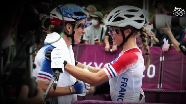 Loana Lecomte et Pauline Ferrand-Prévot étaient annoncées comme les grandes favorites de la course VTT. Les Françaises terminent 6e et 10e, loin derrière le trio suisse.