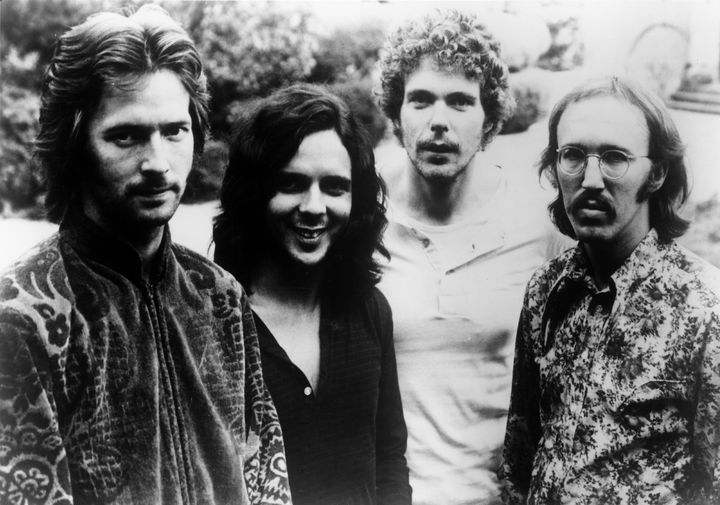 Derek and the Dominos en 1970. De gauche à droite : Eric Clapton (chant et guitare),&nbsp;Bobby Whitlock (chant et claviers), Jim Gordon (batterie) et Carl Radle (basse). (MICHAEL OCHS ARCHIVES / MICHAEL OCHS ARCHIVES)