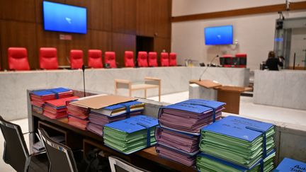 Salle d'audience du tribunal de Nanterre proces de Monique Olivier , 27/11/2023 (QUENTIN REIX / MAXPPP)