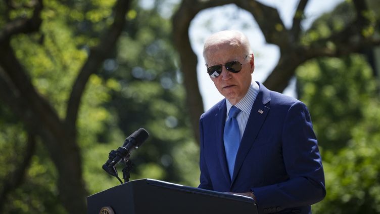 US President Joe Biden on April 21, 2023 at the White House.  (DREW ANGERER / GETTY IMAGES NORTH AMERICA / AFP)