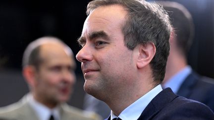 Minister of the Armed Forces Sébastien Lecornu, at NATO headquarters in Brussels, February 15.  (JOHN THYS / AFP)