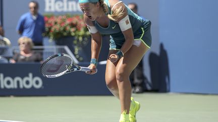 Victoria Azarenka rejoint les quarts de finale de l'US Open pour la 4e année consécutive. (KENA BETANCUR / AFP)