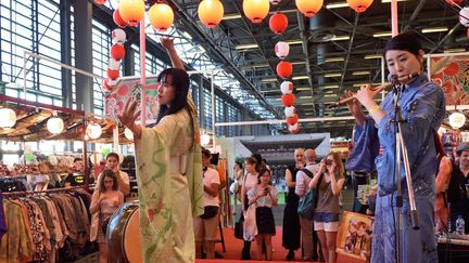 Une performance artistique réalisée durant Japan Expo 2017, à Villepinte, en banlieue parisienne (6 juillet 2017)
 (Erez Lightfeld / Sipa)