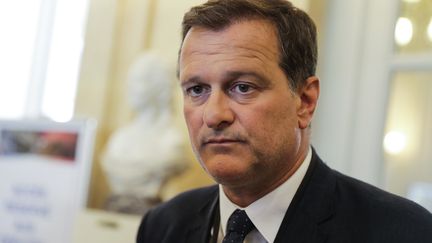 Louis Aliot,&nbsp;vice-président du Front national, le 21 juin 2017, à l'Assemblée nationale à Paris. (THOMAS SAMSON / AFP)