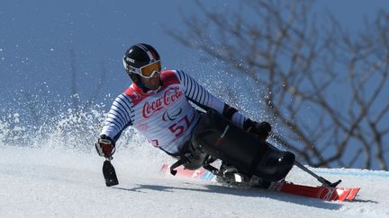 Le skieur Frédéric François, le 13 mars 2018 à Pyeongchang (Corée du Sud). (JOEL MARKLUND / OIS / IOC / AFP)