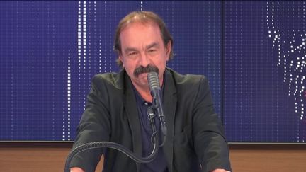 Philippe Martinez,&nbsp;secrétaire général de la CGT, était l'invité du "8h30 franceinfo", mardi 16 juin 2020. (FRANCEINFO / RADIOFRANCE)