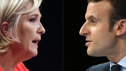 Marine Le Pen et Emmanuel Macron sont les deux candidats qualifiés pour le second tour de l'élection présidentielle de 2017. (GUILLAUME SOUVANT / AFP)