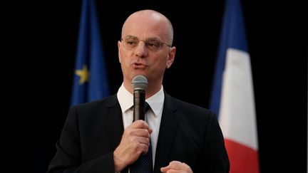 Le ministre de l'Education nationale, Jean-Michel Blanquer, à Alençon (Orne), le 17 mai 2018. (AVENIR PICTURES / CROWDSPARK / AFP)