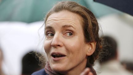 Nathalie Kosciusko-Morizet sur un march&eacute; parisien, le 26 avril 2013. (FRANCOIS GUILLOT / AFP)