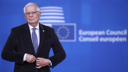 Le haut représentant aux Affaires étrangères de l'Union europénnne, Josep Borrell, le 23 juin 2022 à Bruxelles (Belgique). (KENZO TRIBOUILLARD / AFP)