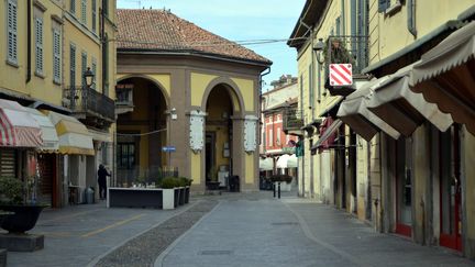 La ville de&nbsp;Codogno où un&nbsp;premier foyer d'infection a été identifié.&nbsp; (MAURIZIO MAULE / MAXPPP)