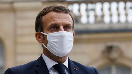 Emmanuel Macron, le 28 octobre 2020. (LUDOVIC MARIN / AFP)