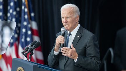 Joe Biden, le 12 septembre 2022, à Boston. (SCOTT EISEN / GETTY IMAGES NORTH AMERICA)