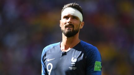 Olivier Giroud, avec les Bleus, lors du match contre l'Australie au Mondial, le 16 juin 2018. (MAXPPP)