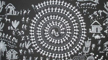 Un  exemple de l'art Warli (détail)
 (DR)