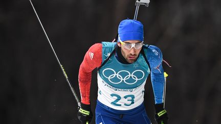 Martin Fourcade, auteur de deux fautes, loupe son 2e titre olympique. (FRANCK FIFE / AFP)