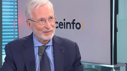 Jean-Michel Mazalerat, président de GazelEnergie, qui exploite la centrale à charbon de Saint-Avold (Moselle), était l'invité éco de franceinfo, lundi 28 mars 2022. (FRANCEINFO / RADIO FRANCE)