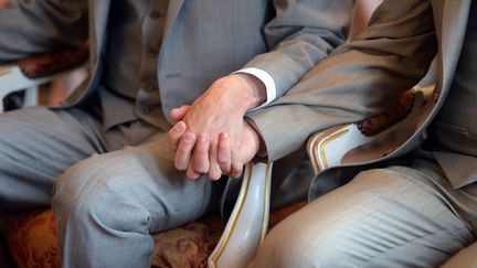 Cérémonie de mariage (illustration), à Strasbourg (Bas-Rhin), le 15 juin 2013. (PATRICK HERTZOG / AFP)