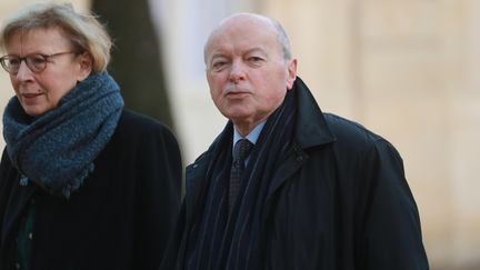 Jacques Toubon, le Défenseurs des droits, dans la cour de l'Élysée, le 11 février 2020.&nbsp; (LUDOVIC MARIN / AFP)