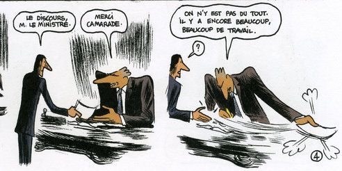 Un extrait de "Quai d'Orsay - Tome 1"  (Dargaud 2010)
 (Christophe Blain - Abel Lanzac)