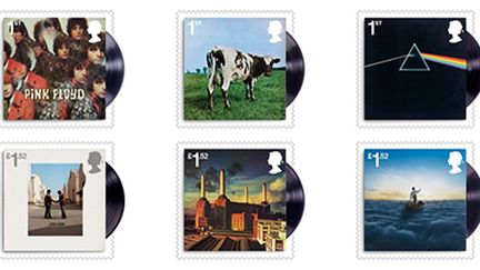 Les timbres des pochettes de Pink Floyd de la Royal Mail édités cet été.
 (Royal Mail)