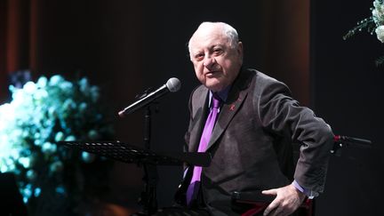 Pierre Bergé, au diner de la mode du Sidaction, le 25 janvier 2017. (VINCENT ISORE / MAXPPP)