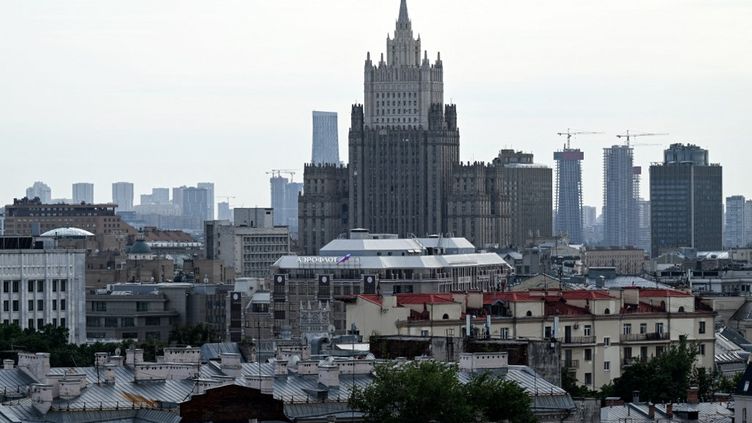 Le ministère russe des Affaires étrangères, à Moscou, la capitale russe, le 11 juillet 2022. (KIRILL KUDRYAVTSEV / AFP)