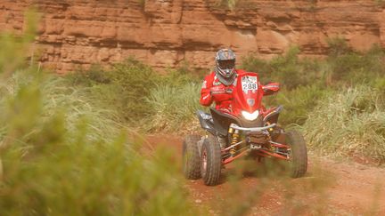 Le quadiste Frédéric Alard se rapproche de l'arrivée du Dakar 2016 (FLORENT GOODEN / FLORENT GOODEN)