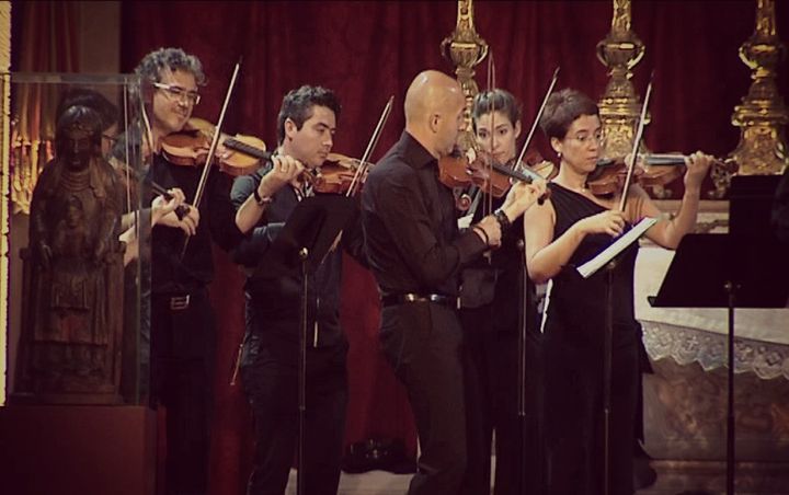 Les violonistes de l'Academia Bizantina
 (France 3 / Culturebox / capture d&#039;écran)