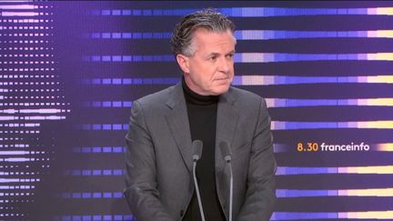 Christophe Béchu, ministre de la Transition écologique, était l'invité du "8h30 franceinfo" de vendredi 10 novembre 2023. (FRANCEINFO / RADIOFRANCE)