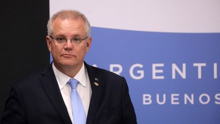 Le Premier ministre australien, Scott Morrison, le 30 novembre 2018 à Buenos Aires (Argentine). (LUDOVIC MARIN / AFP)