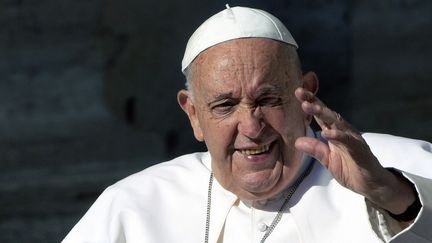 Le pape François au Vatican, le 12 juin 2024. (ALESSIA GIULIANI / AFP)