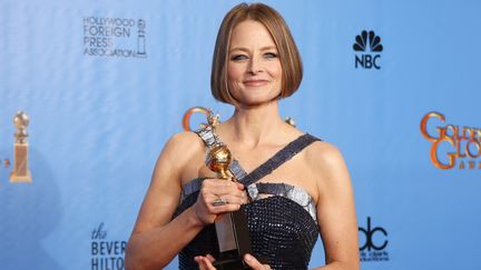 L'actrice Jodie Foster&nbsp;&eacute;tait r&eacute;compens&eacute;e&nbsp;pour l'ensemble de sa carri&egrave;re lors des Golden Globes, le 13 janvier 2013 &agrave; Beverly Hills (Californie). (LUCY NICHOLSON / REUTERS)