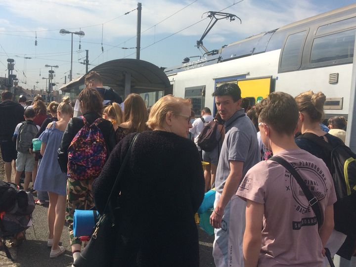 Le TER entre Lille-Frandres et Dunkerque, le 15 juillet 2019 (ARIANE GRIESSEL / FRANCE INFO / RADIO FRANCE)