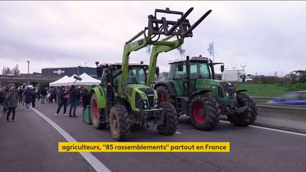 À l’appel de la FNSEA, des mobilisations d’agriculteurs ont eu lieu sur tout le territoire lundi 18 novembre. Ils ont multiplié les actions symboliques pour dénoncer le projet d’accord de libre échange du Mercosur .