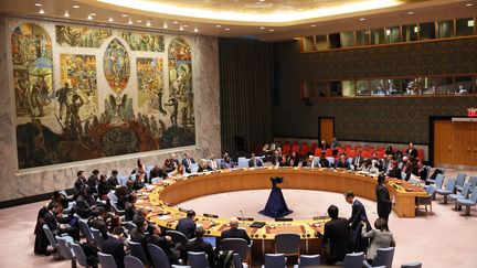 Members of the UN Security Council in New York (United States), February 20, 2024. (MICHAEL M. SANTIAGO / GETTY IMAGES NORTH AMERICA / AFP)