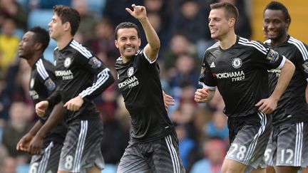 Pedro, auteur d'un doublé avec Chelsea, contre Aston Villa (OLI SCARFF / AFP)