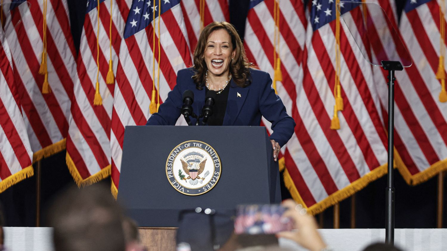 Kamala Harris ligt iets voor op Donald Trump in de peiling