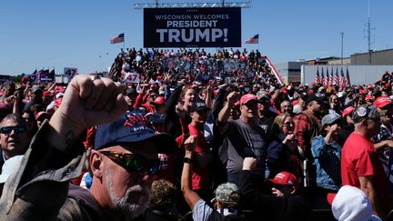 Donald Trump supporters at his rally in Mosinee, Wisconsin, on September 7, 2024. (ALEX WROBLEWSKI / AFP)