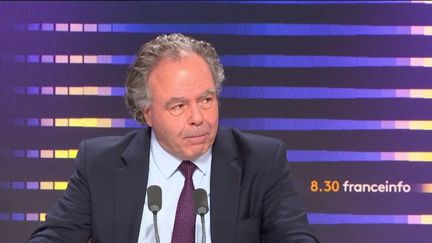 Luc Chatel, président de la plateforme automobile PFA, le 14 octobre 2024 sur franceinfo. (FRANCEINFO / RADIO FRANCE)