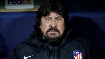 German Burgos, l'entraîneur adjoint de l'Atlético Madrid, le 3 mai 2018 à Madrid (Espagne) lors du match face à Arsenal. (BURAK AKBULUT / ANADOLU AGENCY)