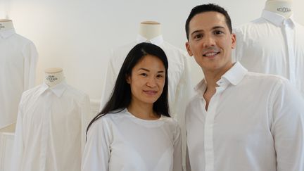 Youn Chong Bak et Adel Najah, co-fondateurs de la marque suisse Essuis, juin 2017 à Paris 
 (Corinne Jeammet)