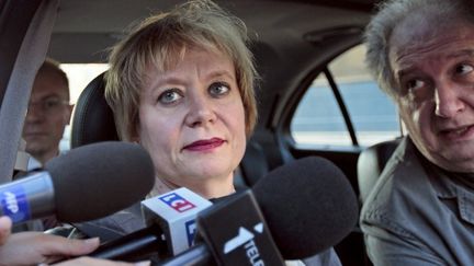 La juge Isabelle Prevost-Desprez &agrave; son arriv&eacute;e au tribunal de Versailles, le 30 septembre 2011.&nbsp; (JD-NEM/ab)