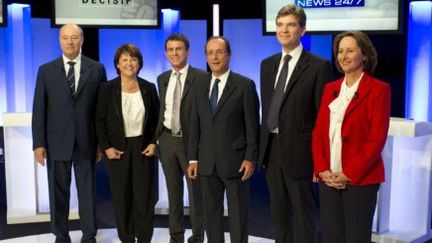 Les six candidats à la primaire socialiste (FRED DUFOUR / AFP)