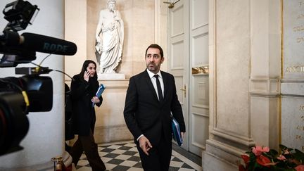 Le ministre de l'Intérieur, Christophe Castaner, à l'Assemblée nationale, le 27 mars 2019. (PHILIPPE LOPEZ / AFP)