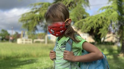 Une élève sur le chemin de l'école. (VINCENT HULIN / FRANCE-BLEU POITOU)