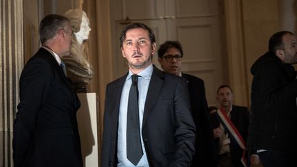 Le député Aurélien Taché, le 11 octobre 2022 à l'Assemblée nationale, à Paris. (ARTHUR NICHOLAS ORCHARD / HANS LUCAS)