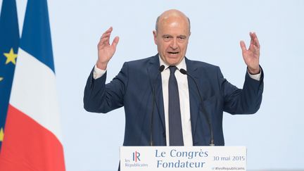 Le maire de Bordeaux, Alain Jupp&eacute;, s'exprime lors du congr&egrave;s des R&eacute;publicains, &agrave; Paris, le 30 mai 2015. (JACQUES WITT / SIPA)